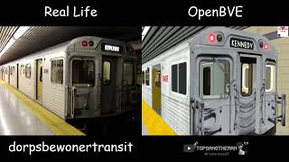 OpenBVE vs Real Life - TTC H4 Departing Younge Station