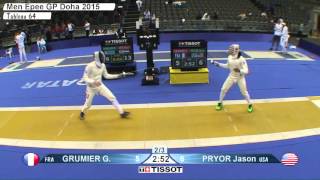 FE M E Individual Doha GP 2015 T64 25 yellow GRUMIER FRA vs PRYOR USA