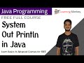 System Out Println in Java || Lesson 68 || Java Programming || Learning Monkey ||