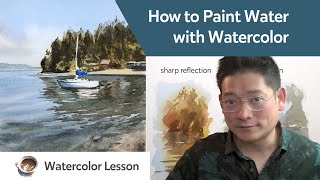 How to paint water with watercolor - tips and demo