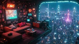 Shanty Nest above the City 🎶 Dark Ambient Music Mix 🌃 Cyberpunk Shack in a Skyrise