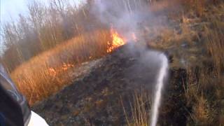 OSP Marki [Helmet Cam] Pożar traw