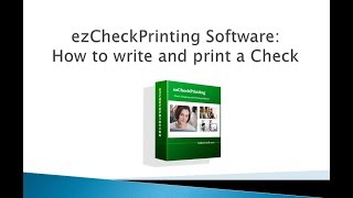 How to Write and Print a Check with ezCheckPrinting Software