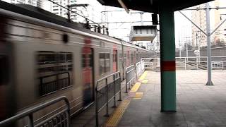 Korail Class 311000 Line 1 Yongsan-Dongincheon rapid trains passing Gaebong