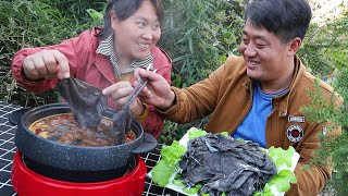 3 catties of hairy belly shabu hot pot, Dayang eats it and sweats!