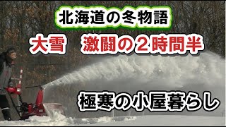 【過酷な田舎暮らし】大雪トラブル　秘密基地、タイニーハウス【キャンプ場作り目指し、小屋暮らし】Japanese hut living life.