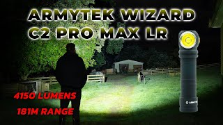 Armytek Wizard C2 Pro Max LR, 4150 Lumens, 181m, Magnetic Charging, Headlamp