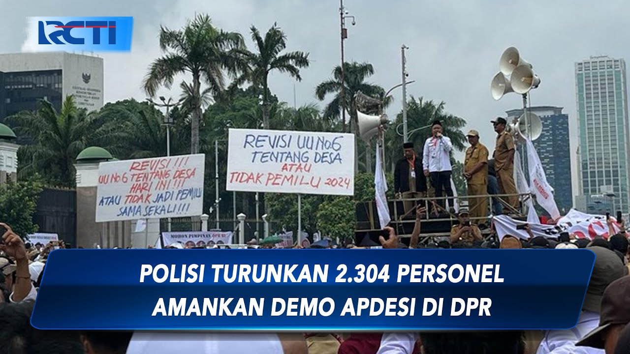 Demo Apdesi Di Depan DPR Senayan, Massa Tuntut Revisi UU Desa Segera ...