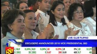 WATCH: Chiz Escudero announces VP bid