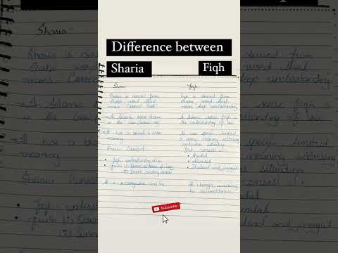 Sharia And Fiqh , Difference Between Sharia And Fiqh #notes # ...