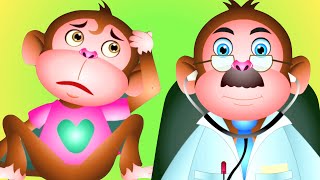 Five Little Monkeys Jumping On The Bed | Nursery Rhymes & Kids Songs | JamJammies Cartoons
