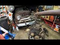 working on the 1949 ford shoebox update and taking parts off the engine to sell