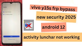 how to unlock FRP and bypass Google account verification on Vivo Y15s / Y15a without using a PC