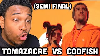 TOMAZACRE vs CODFISH | Grand Beatbox Battle 2019 | SEMI FINAL!! REACTION!!