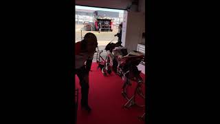 Inside LCR Honda Garage. Moto GP Silverstone 2018