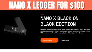 Ledger Nano X Black on Black for $100!!! (Limited Edition)