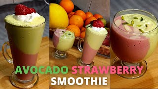 Healthy Smoothie Recipe |No Sugar | Avocado Strawberry Smoothie | Iftar Special Healthy Drink Recipe