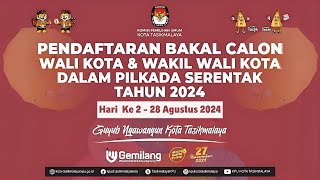 PENDAFTARAN PASANGAN CALON WALIKOTA DAN WAKIL WALIKOTA TASIKMALAYA TAHUN 2024