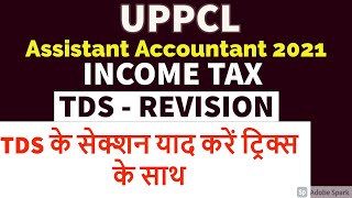 INCOME TAX REVISION || TDS WITH TRICKS || UPPCL ASSISTANT ACCOUNTANT 2021 || INCOME TAX FOR PSU EXAM