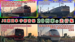 JR東日本/宇都宮線走行集【その27】カシオペア紀行青森行き EF81-81号機+E26系/EF65-2092号機+タキ/特急きぬがわ2号253系1000番台 他【鉄道撮影フリー素材181】