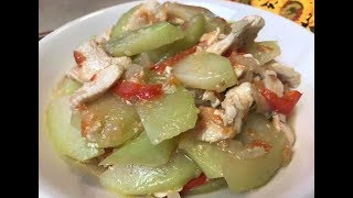 Sauteed Chayote with Chicken