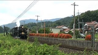 SLやまぐち号(C57) 2013 三谷駅→地福駅  -ツツジの名草駅-