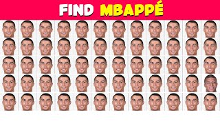GUESS THE PLAYER (Hard Level) CAN YOU FIND MBAPPE, MESSI, RONALDO? AMAZING  Football Quiz Challenge