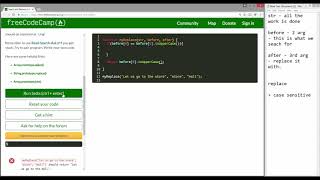Free Code Camp - Search and Replace - Solution