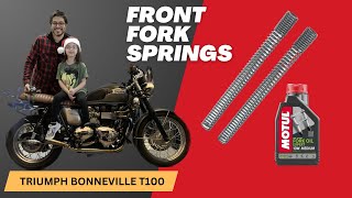 Triumph Bonneville Front Fork Springs I Fork Oil Change I Pre-load Caps | Ikon Suspension