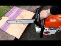 chainsaw stihl ms 311 first start and test