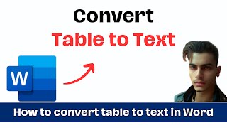 How to convert table to text in MS Word