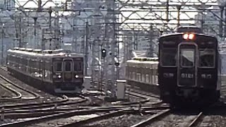 【神並走】阪急5100系5128Fと京とれいん雅洛が十三駅同時入線！