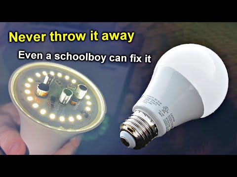 How to DISASSEMBLE and REPAIR an LED Bulb WITHOUT A SOLDERING IRON DIY LED Bulb Repair