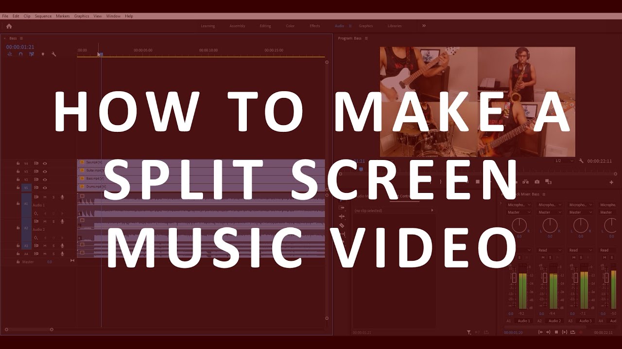 How To Record And Edit A Multi Screen Music Video Youtube
