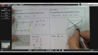 Parallelograms - Theorems 1 & 4