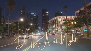 Downtown Los Angeles Night Driving Tour (Los Angeles, California) [4K]