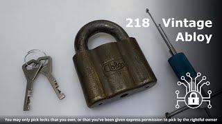 218 🔐 Vintage Abloy 217 padlock picked (old classic disc detainer core)