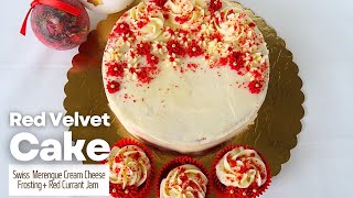 Festive Red Velvet Cake Cream Cheese Swiss Meringue/Christmas Special Recipe/Cherry on the cake