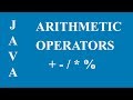 Arithmetic Operators in Java