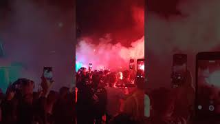 pyro show from JKT48 fans after perform at Sleman City Hall 2023