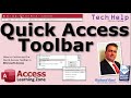 Customize Microsoft Access Quick Access Toolbar. Add Features. Open Forms, Reports. Run Macros.