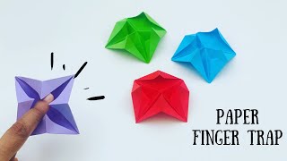 How to make DIY origami FINGER TRAP [paper finger trap, origami fidget toy]Paper Craft / Kids crafts
