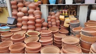 Mud vessel store / In Nagercoil Chunkankadai / மண்பானை கடை