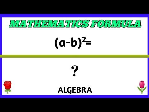 Mathematics Formula // (a-b)2=? // Algebra // Did You Know? - YouTube