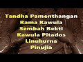 Bapa Kami, Salam Maria, Aku Percaya, Kemuliaan, Terpujilah Bahasa Jawa