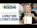 How to Teach a Structured Literacy Lesson