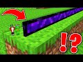 JJ and Mikey Build The SMALLEST LONGEST NETHER PORTAL in Minecraft Maizen!