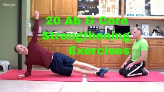 20 Ab & Core Strengthening Ex. (No Equipment) Good For Back.