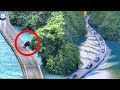 The most dangerous floating bridge | Cars driving on water | Amazing Chinese architecture