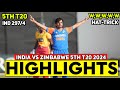 India vs Zimbabwe  5th T20 Highlights 2024 | IND vs ZIM 2024 | IND vs ZIM 5th T20 Highlights 2024